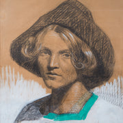 Almar Bech - Portrait of a Young Woman in Hat, 1905