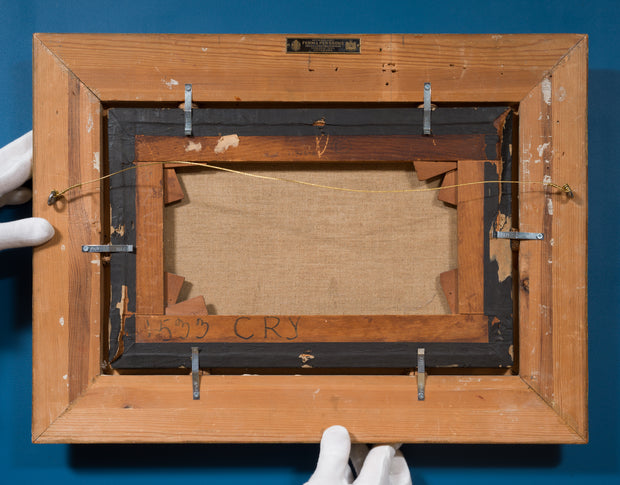 Alfred Wahlberg - Moonlight Over a French Harbor (1875)