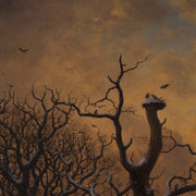 Georg Emil Libert - Winter Tree with Crows at Dusk