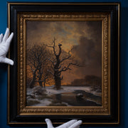 Georg Emil Libert - Winter Tree with Crows at Dusk