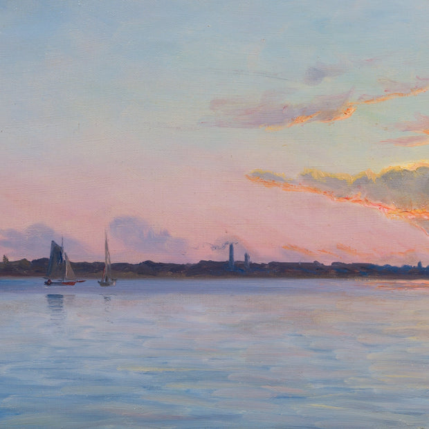 Albert Edward Wang - Sunset off the Coast of Hellerup - CLASSICARTWORKS