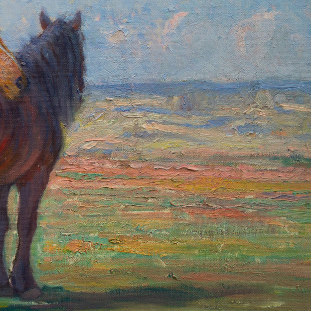 Alexander Langlet - A Team of Horses on a Field - CLASSICARTWORKS