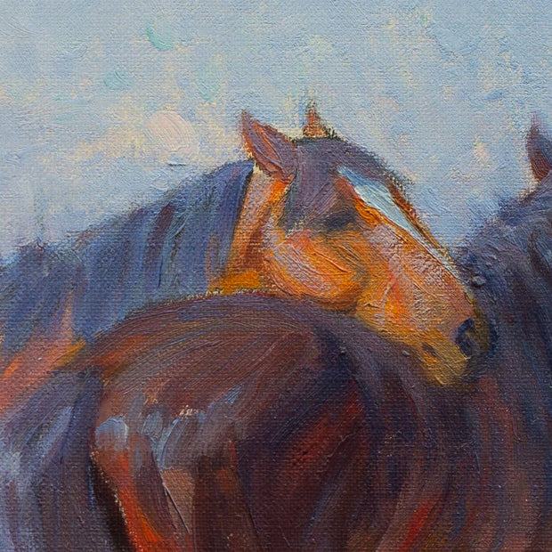 Alexander Langlet - A Team of Horses on a Field - CLASSICARTWORKS