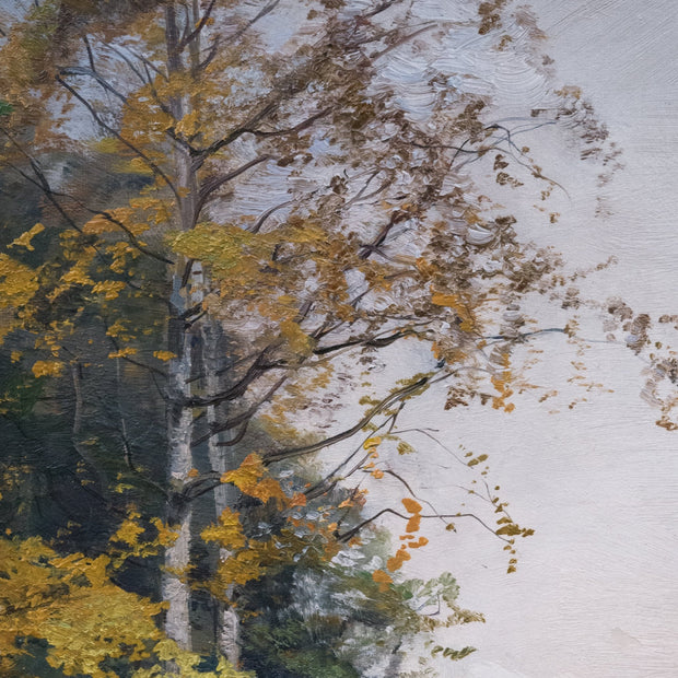 Alfred Thörne - Autumn Landscape With Water Reflections - CLASSICARTWORKS