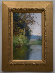 Alfred Thörne - Autumn Landscape With Water Reflections - CLASSICARTWORKS