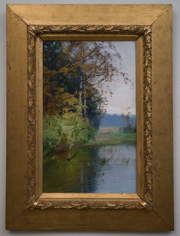 Alfred Thörne - Autumn Landscape With Water Reflections - CLASSICARTWORKS