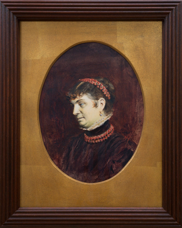 Anders Zorn - Portrait of Mrs Veronica Heiss with Coral Hair Ornament and Necklace - CLASSICARTWORKS