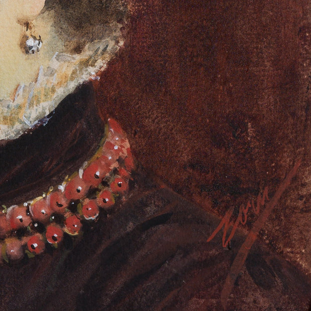 Anders Zorn - Portrait of Mrs Veronica Heiss with Coral Hair Ornament and Necklace - CLASSICARTWORKS