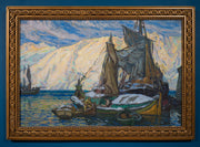 Anna Boberg - Boats under the Snow, Lofoten - CLASSICARTWORKS