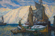 Anna Boberg - Boats under the Snow, Lofoten - CLASSICARTWORKS
