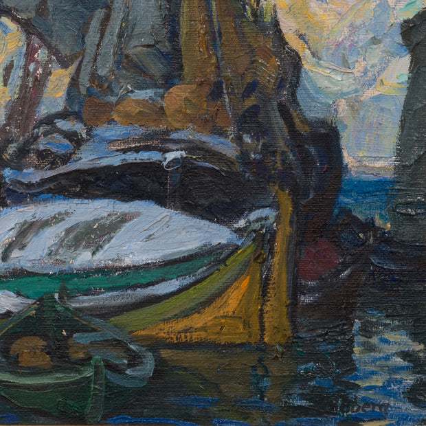 Anna Boberg - Boats under the Snow, Lofoten - CLASSICARTWORKS