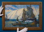 Anna Boberg - Boats under the Snow, Lofoten - CLASSICARTWORKS