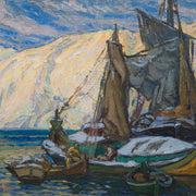 Anna Boberg - Boats under the Snow, Lofoten - CLASSICARTWORKS