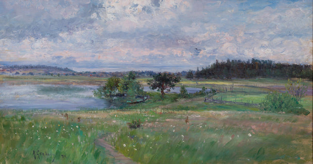 Anton Genberg - Scandinavian Impressionist Landscape(1894) - CLASSICARTWORKS