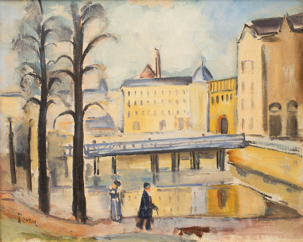 Arthur Percy - City With Figures and a Dog - CLASSICARTWORKS