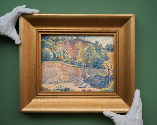 Axel Olson - Colorful Landscape by the Cliff, c. 1935 - CLASSICARTWORKS