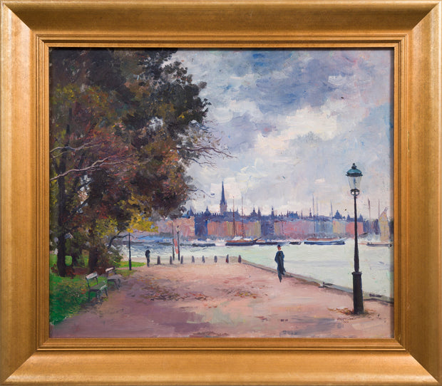 Bernhard Oscarsson - View over Strandvägen, Stockholm - CLASSICARTWORKS