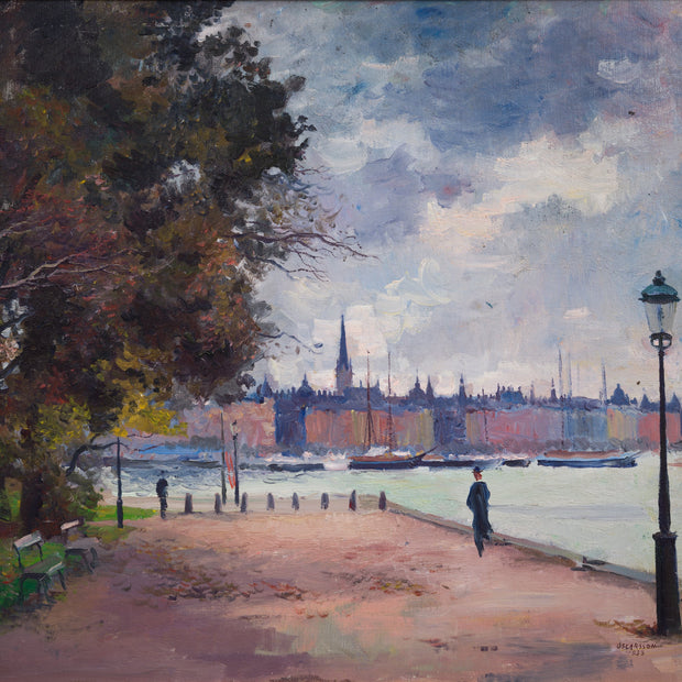 Bernhard Oscarsson - View over Strandvägen, Stockholm - CLASSICARTWORKS