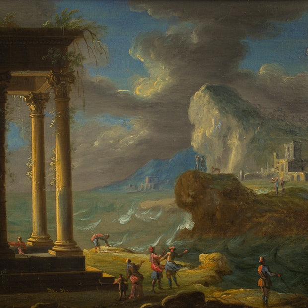 Capriccio with Figures at a Temple - CLASSICARTWORKS