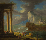 Capriccio with Figures at a Temple - CLASSICARTWORKS