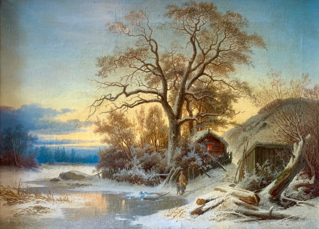 CARL ABRAHAM ROTHSTÉN - WINTER LANDSCAPE - CLASSICARTWORKS