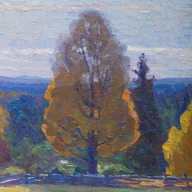 Carl Johansson - Autumn Landscape With Blue Mountains - CLASSICARTWORKS