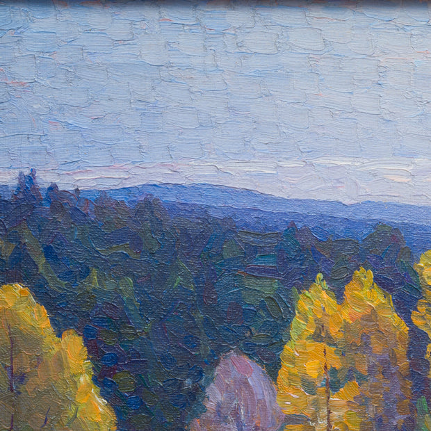 Carl Johansson - Autumn Landscape With Blue Mountains - CLASSICARTWORKS
