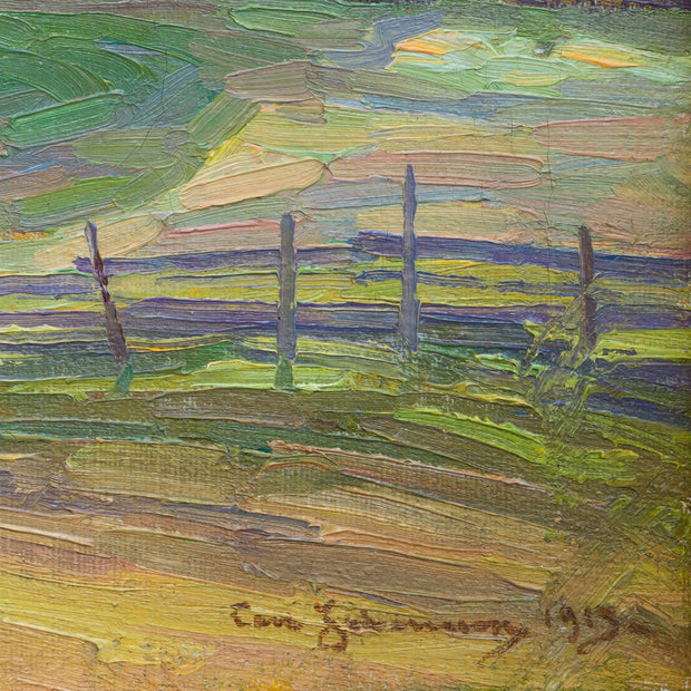 Carl Johansson - Autumn Landscape With Blue Mountains - CLASSICARTWORKS