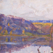 Carl Johansson - Autumn View With A Calm Lake and Windswept Trees - CLASSICARTWORKS