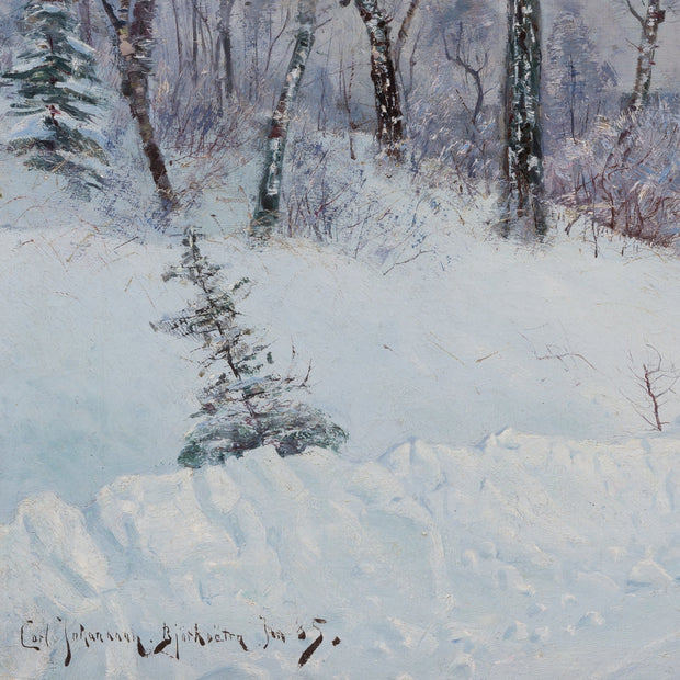 Carl Johansson - Winter Landscape from Björksätra, 1885 - CLASSICARTWORKS