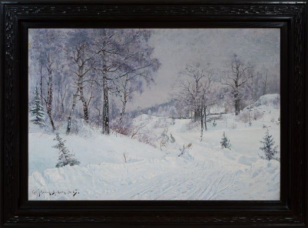 Carl Johansson - Winter Landscape from Björksätra, 1885 - CLASSICARTWORKS