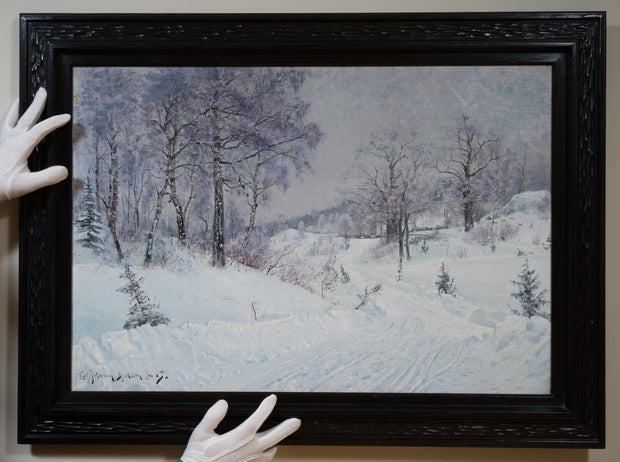Carl Johansson - Winter Landscape from Björksätra, 1885 - CLASSICARTWORKS