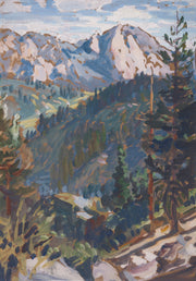 Carl Oscar Borg - Valley View with Pines and Distant Peaks - CLASSICARTWORKS