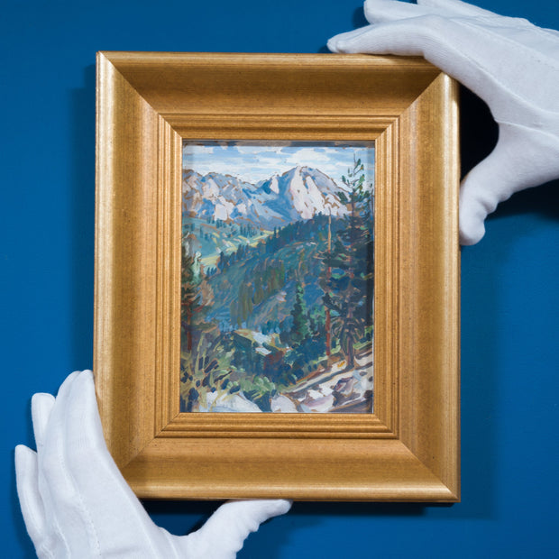 Carl Oscar Borg - Valley View with Pines and Distant Peaks - CLASSICARTWORKS