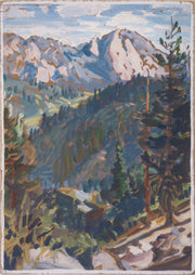 Carl Oscar Borg - Valley View with Pines and Distant Peaks - CLASSICARTWORKS