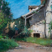 Carl Skånberg - A Barbizon Garden (1879) - CLASSICARTWORKS