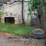 Carl Skånberg - A Barbizon Garden (1879) - CLASSICARTWORKS