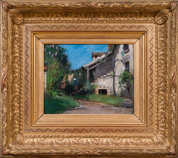 Carl Skånberg - A Barbizon Garden (1879) - CLASSICARTWORKS