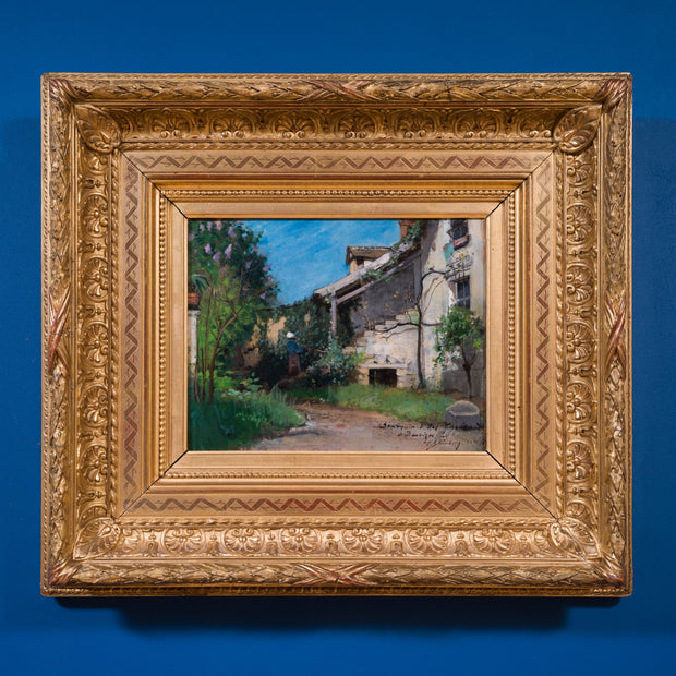 Carl Skånberg - A Barbizon Garden (1879) - CLASSICARTWORKS