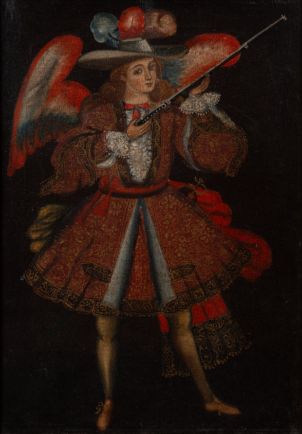 Cuzco School - Ángel Arcabucero (Angel with Arquebus) - CLASSICARTWORKS