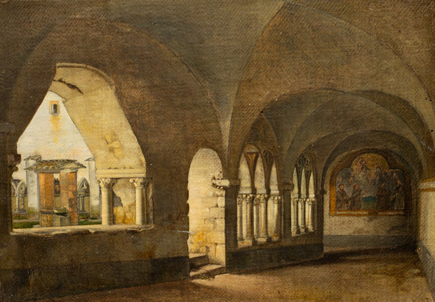 Ditlev Martens - The Cloister of Santa Maria del Paradiso, Viterbo - CLASSICARTWORKS