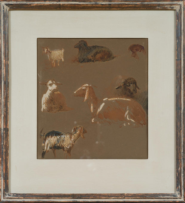 Egron Lundgren - Goats and Sheep in Various Poses, Cairo - CLASSICARTWORKS