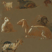 Egron Lundgren - Goats and Sheep in Various Poses, Cairo - CLASSICARTWORKS