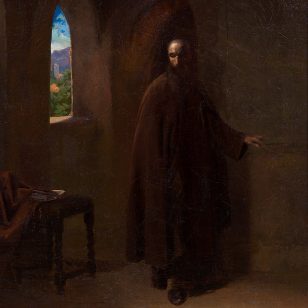 Egron Lundgren - Monk in a Monastic Cell - CLASSICARTWORKS