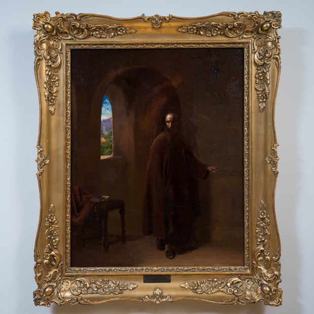 Egron Lundgren - Monk in a Monastic Cell - CLASSICARTWORKS