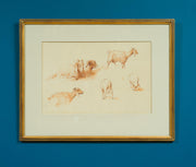 Egron Lundgren - Studies of Goats and Sheep, Cairo - CLASSICARTWORKS