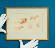 Egron Lundgren - Studies of Goats and Sheep, Cairo - CLASSICARTWORKS