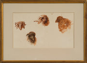 Egron Lundgren - Studies of Sheep and Goat Heads, Cairo - CLASSICARTWORKS