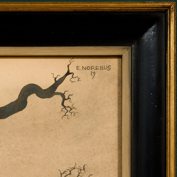 Einar Norelius - Rowing Figure in an Eerie Landscape, 1929 - CLASSICARTWORKS