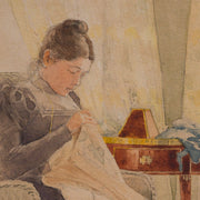 Ella Waldenström - A Sewing Woman, 1900 - CLASSICARTWORKS